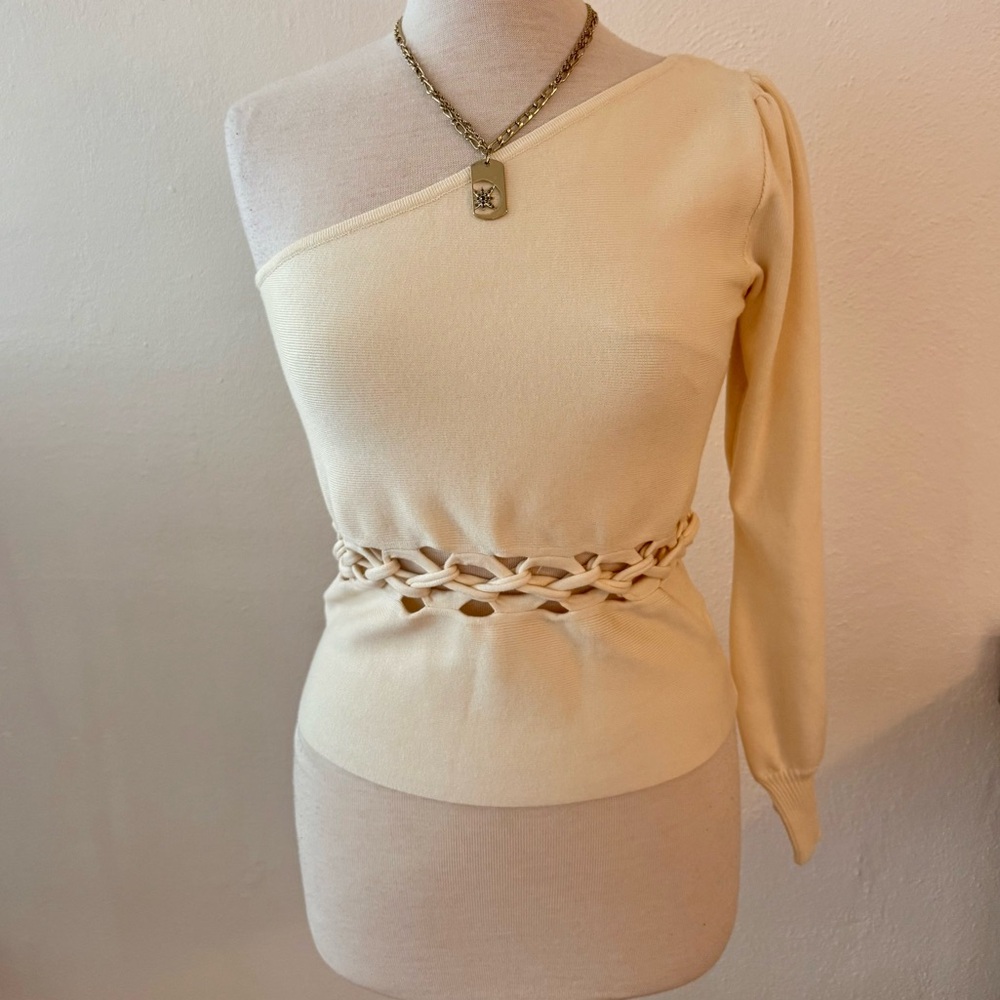 THML NWT One Shoulder Knit Top